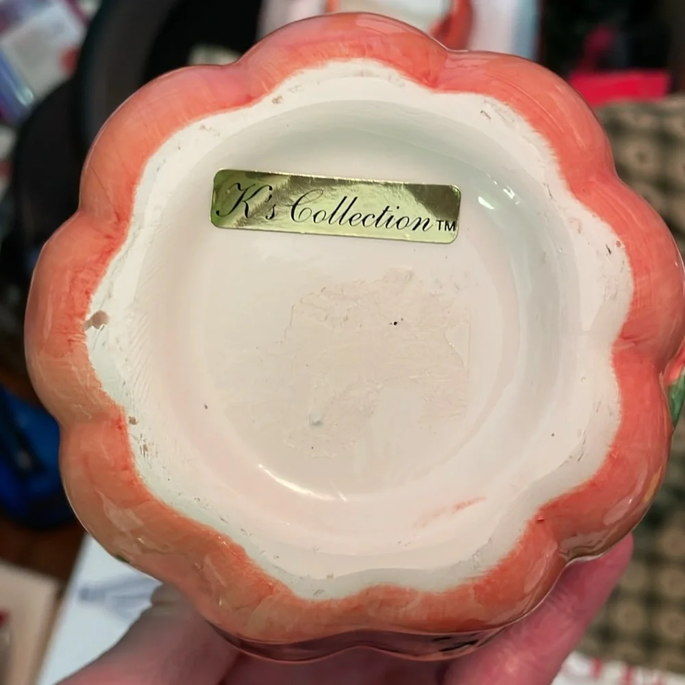 Vintage K's Collection Ceramic Jack O Lantern Pumpkin Halloween/Fall Decor - Picture 4 of 8